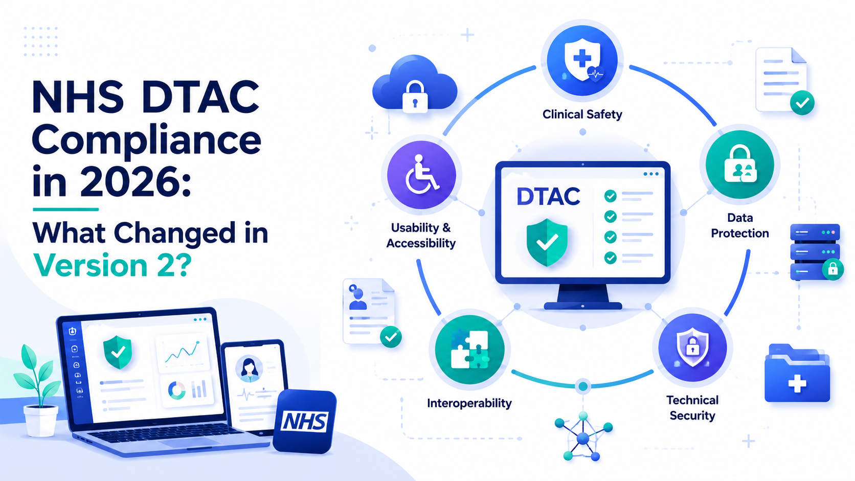 The five DTAC compliance domains every UK healthtech company should understand before NHS deployment. The five DTAC compliance domains every UK healthtech company should understand before NHS deployment.