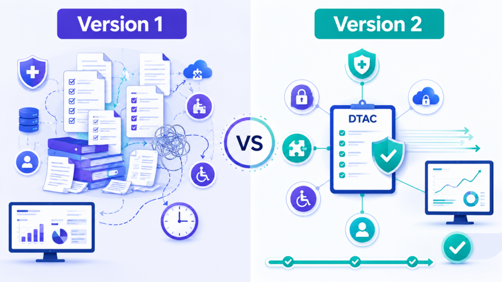 DTAC Version 2 simplifies the assessment process while maintaining the same five core compliance domains.